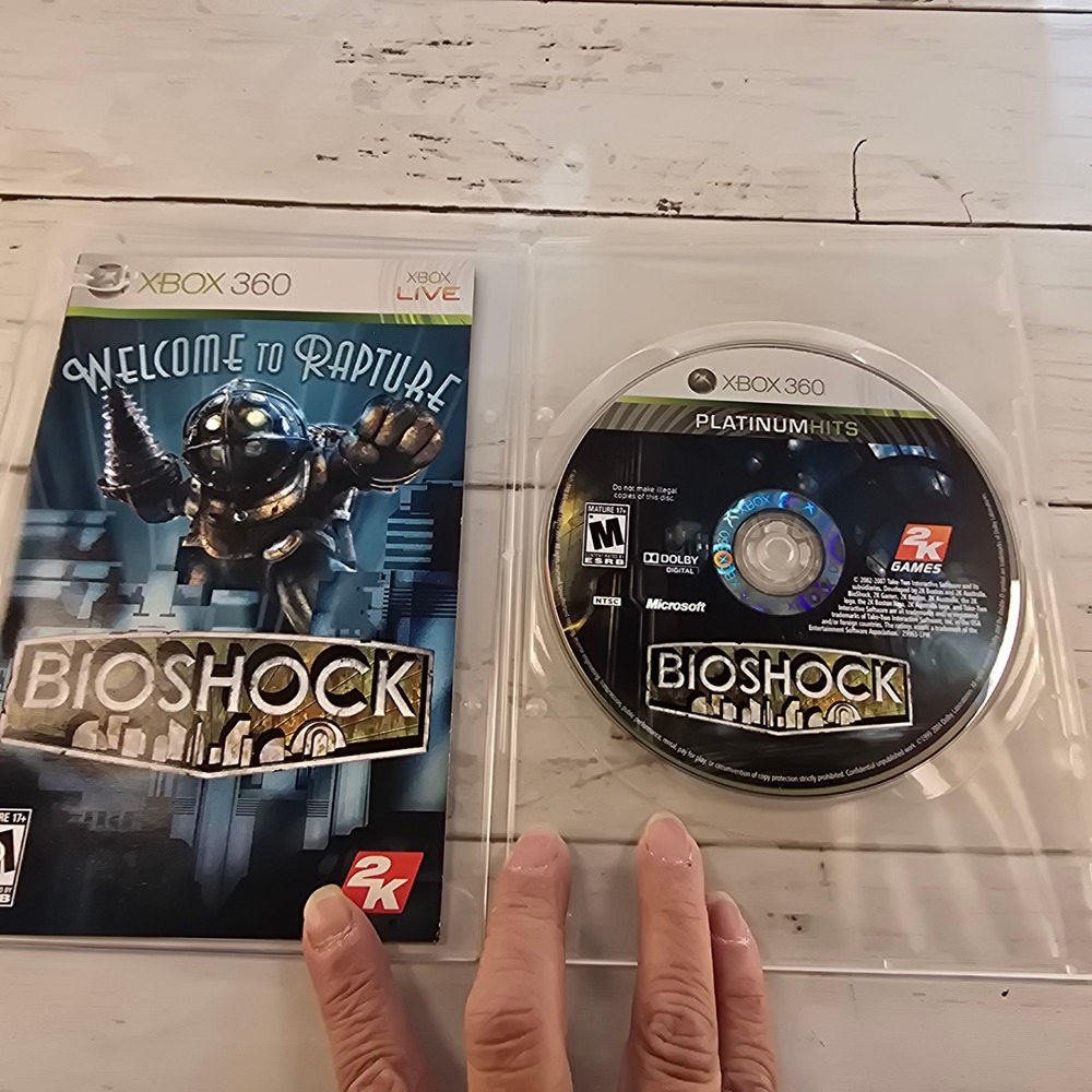 BioShock Xbox 360 Platinum Hits 2K Games First Person Shooter FPS Disc Manual